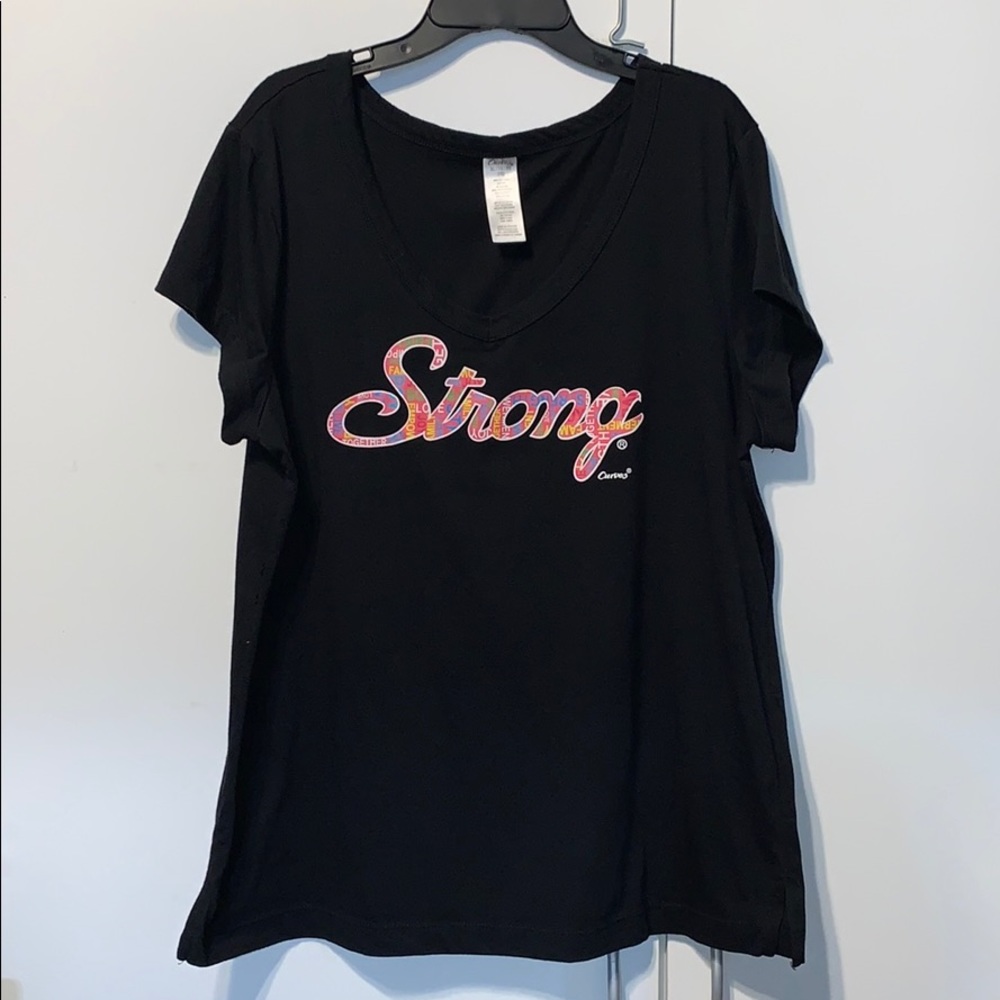 🌸 Curves Graphic V-Neck T-Shirt 🌸